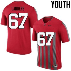 Youth Ohio State Buckeyes #67 Robert Landers Throwback Nike NCAA College Football Jersey Top Quality QAV7644FD